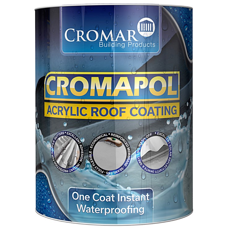 Cromapol Acrylic Roof Coating Mid Grey 1Kg